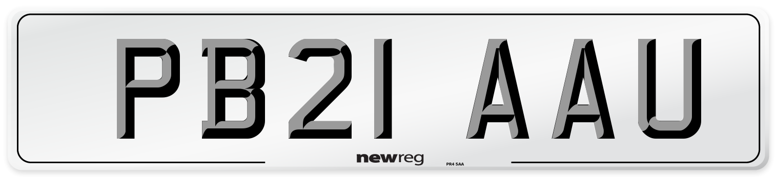 PB21 AAU Number Plate from New Reg